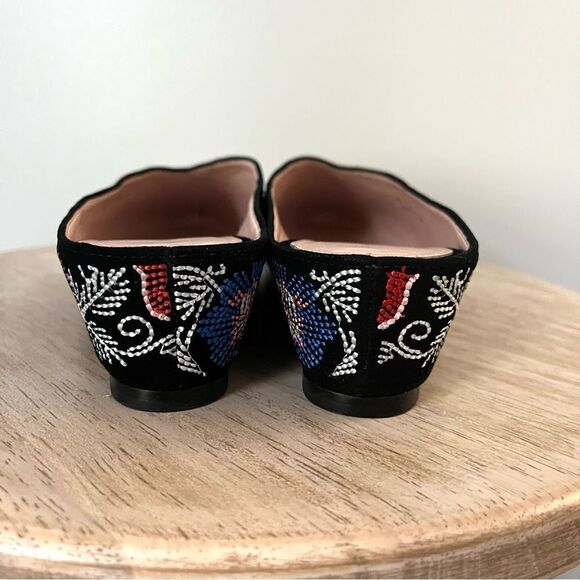 Avec Le Filles Bella Embroidered Low Wedge Mules Slip On NWOB - Picture 4 of 9